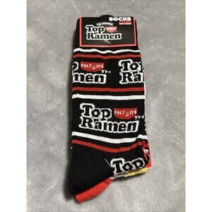 🔥2PK Nissin Top Ramen Soup Novelty Crew Socks Men 8-12 Women 9-13 BNWT🔥